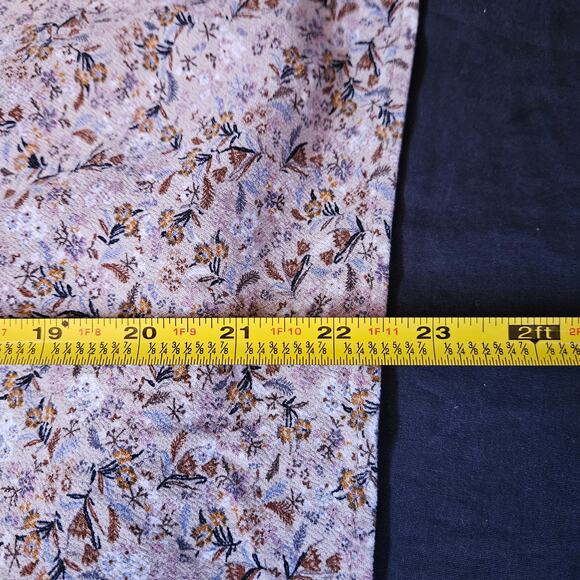 St. John's Bay Tan Floral Top Size M Long Sleeve Casual Cottagecore Boho Earthy - Picture 9 of 9